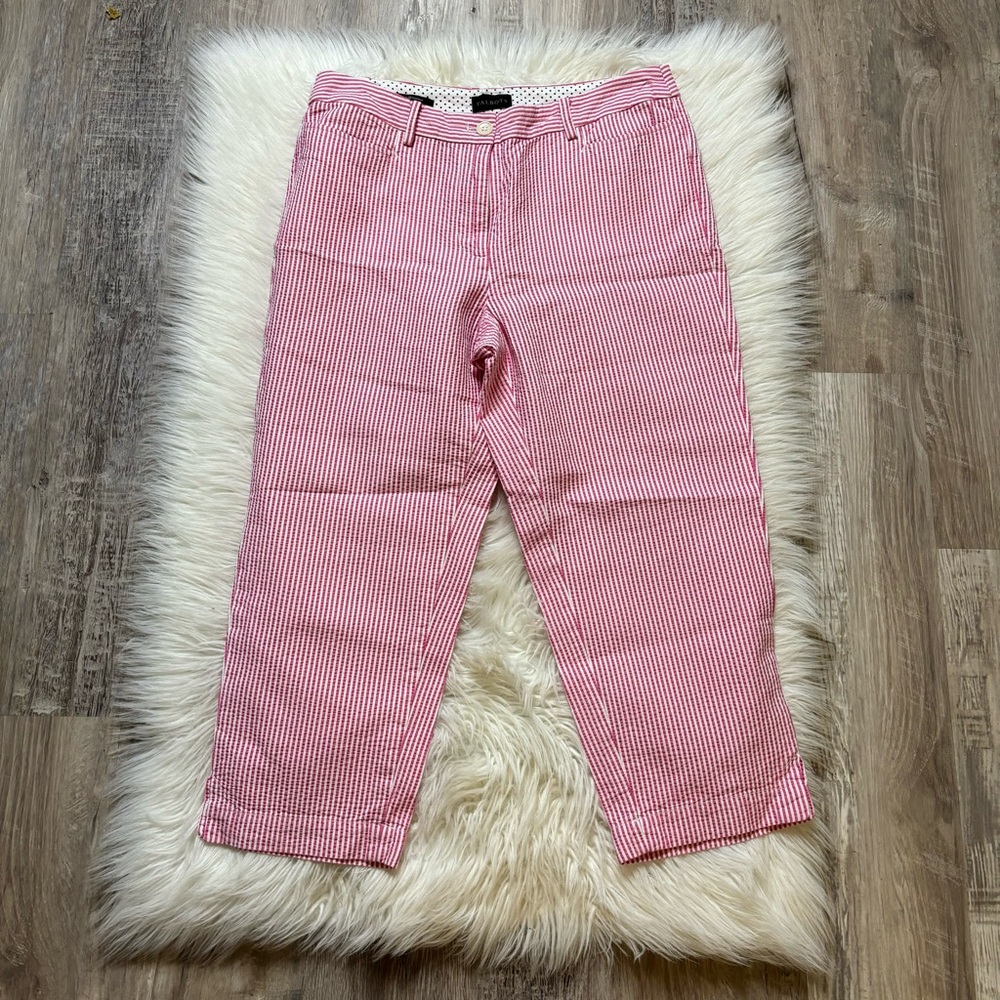 Talbots Pink Striped Perfect Skimmer Pants